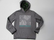 Under Armour Hoodie Hooded Jacket Gray Youth L Large Sweatshirt