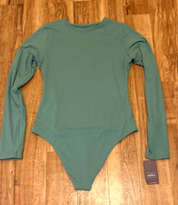 Auden Luxe Stretch Fully Lined Long Sleeve Body Suit Womens Size M New w/ Tags