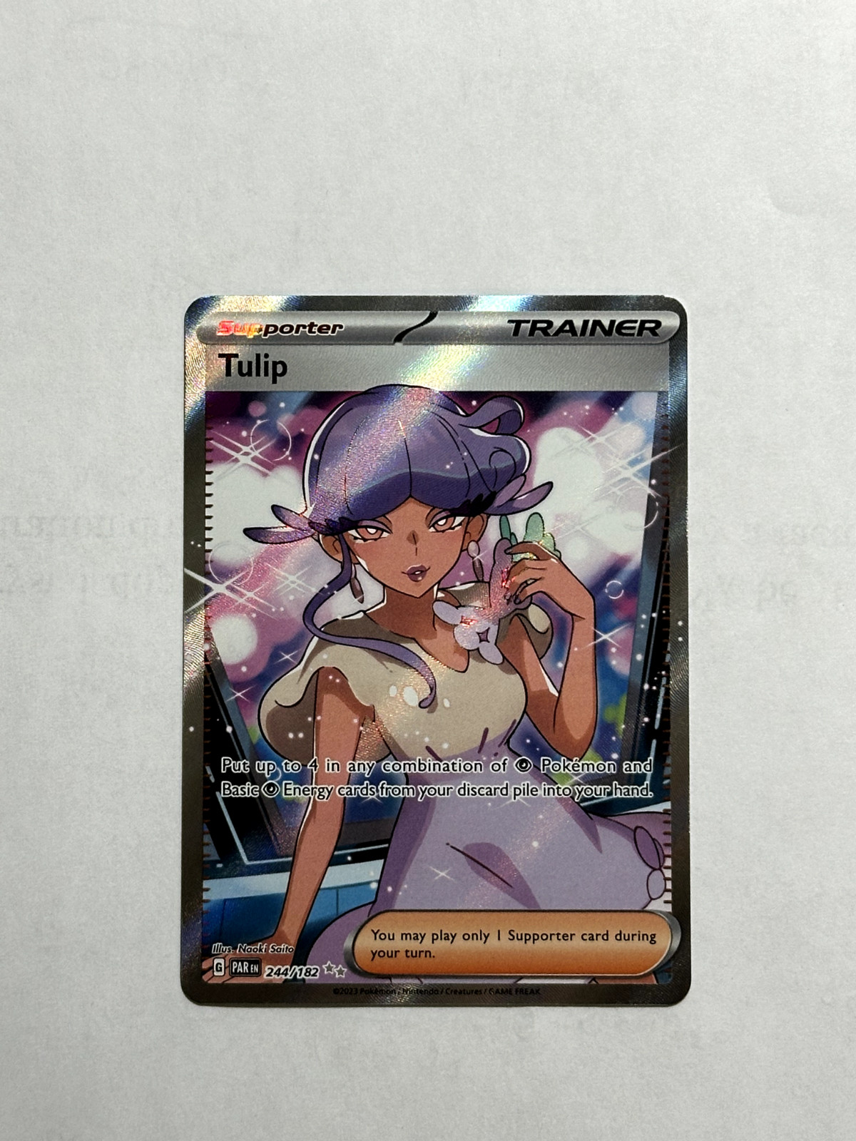Tulip 244/182 Paradox Rift Holo NM/M - Pokemon Card TCG