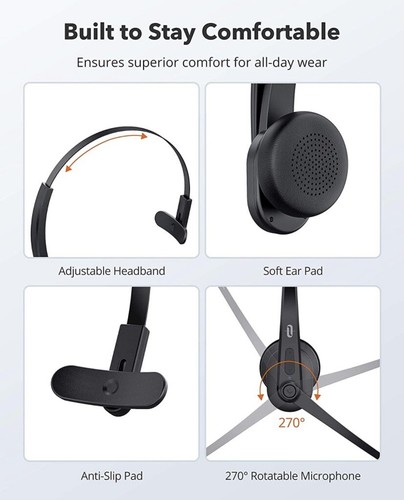 taotronics bluetooth headset w/ microphone - Picture 6 of 6