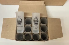 RARE SET OF 12 CRYSTAL HEAD VODKA FROSTED SHOT GLASSES ~ DAN AYKROYD PROMO