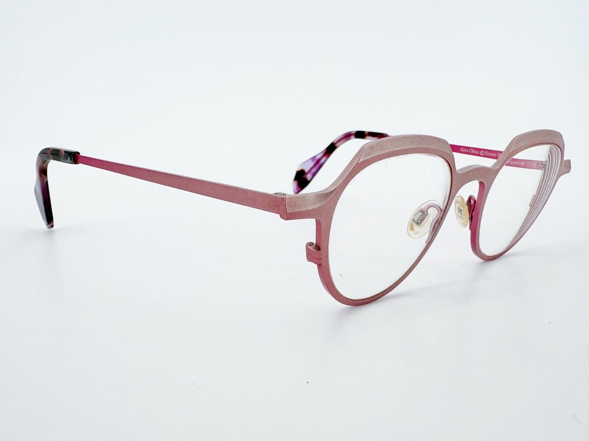 Theo Obus Eyeglasses FRAMES 122 Pink Purple Titanium Belgium