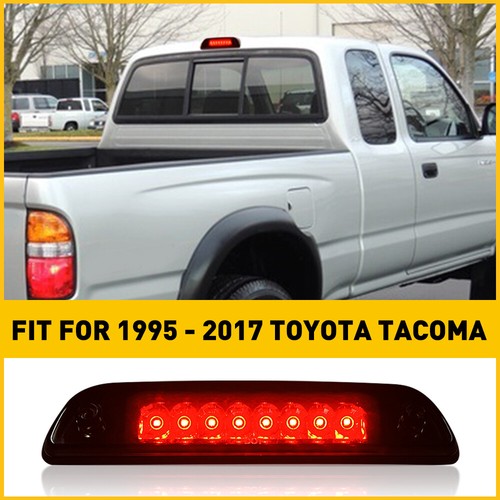 For 1995-2017 Toyota Tacoma Black LED Third 3RD Rear Brake Stop Tail Light Lamps - Picture 2 of 12