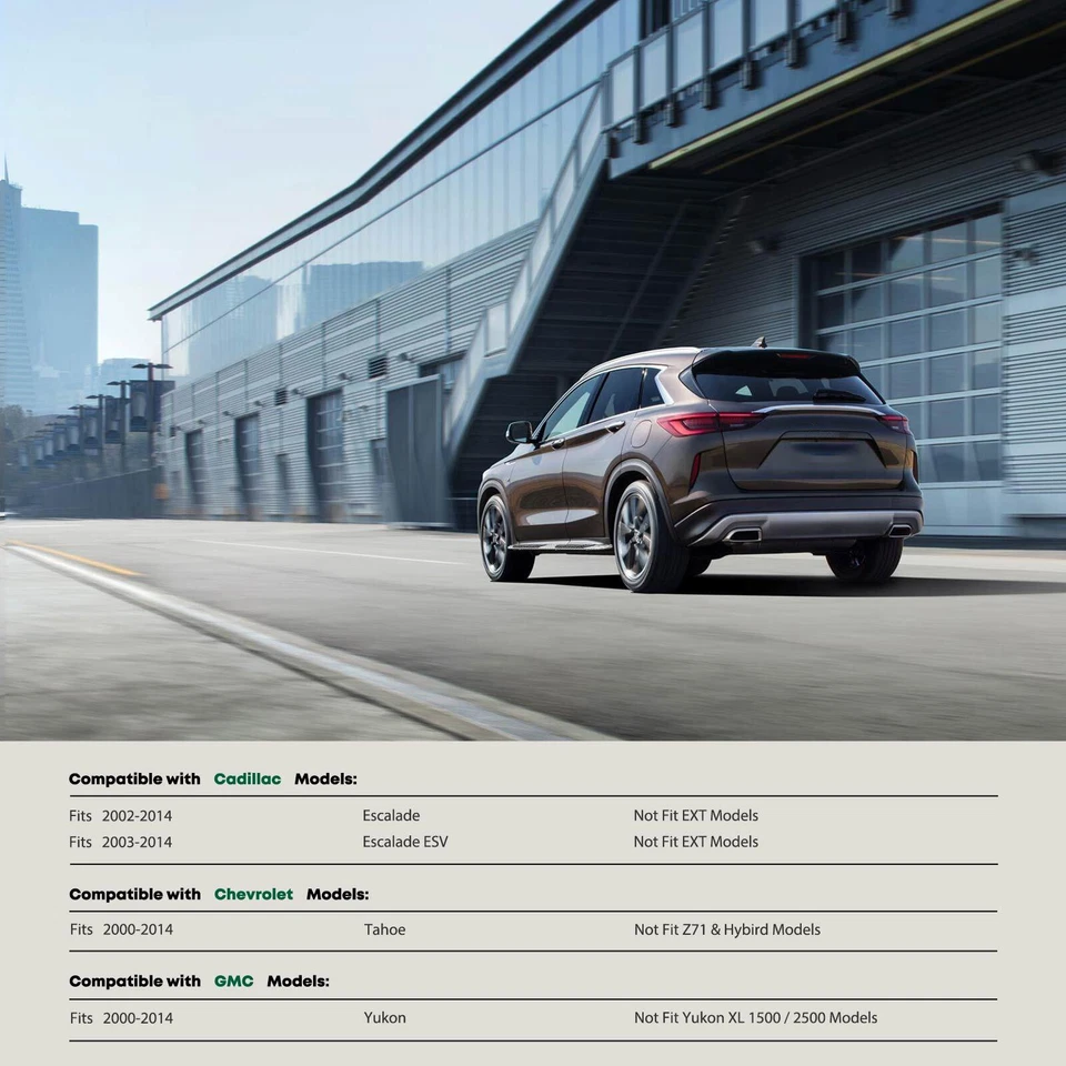 Nueva barra Nerf recta ovalada de 4" cromada S/S 304 para Chevy Tahoe GMC Yukon 2000-2014 Foto 2 de 4