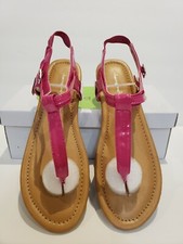 CHASING FIREFLIES Pink Thong Ankle Strap Sandals Size 5 New with Box