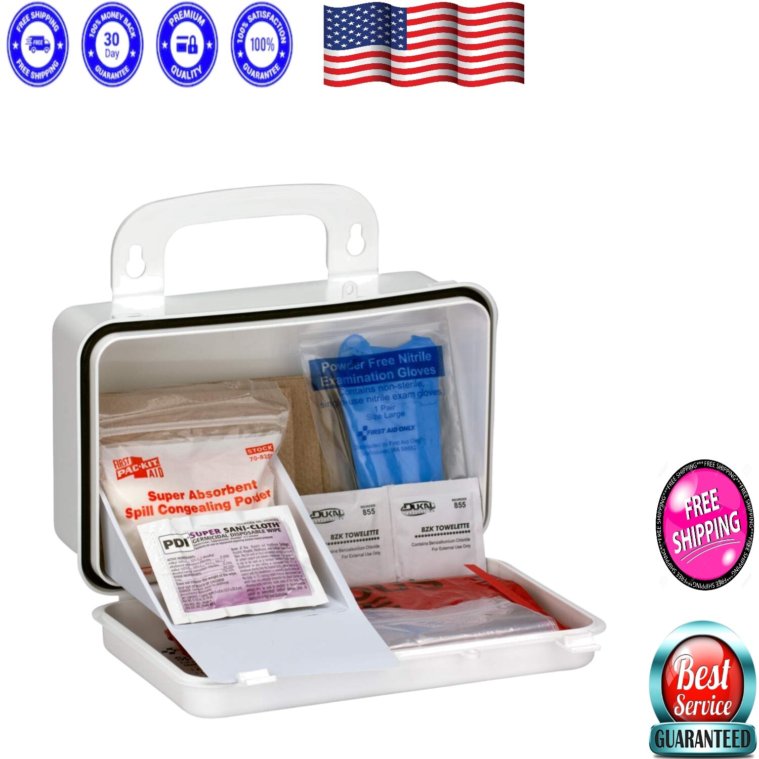 Professional 21-Piece Blood and Bodily Fluid Clean Up Kit - OSHA Compliant