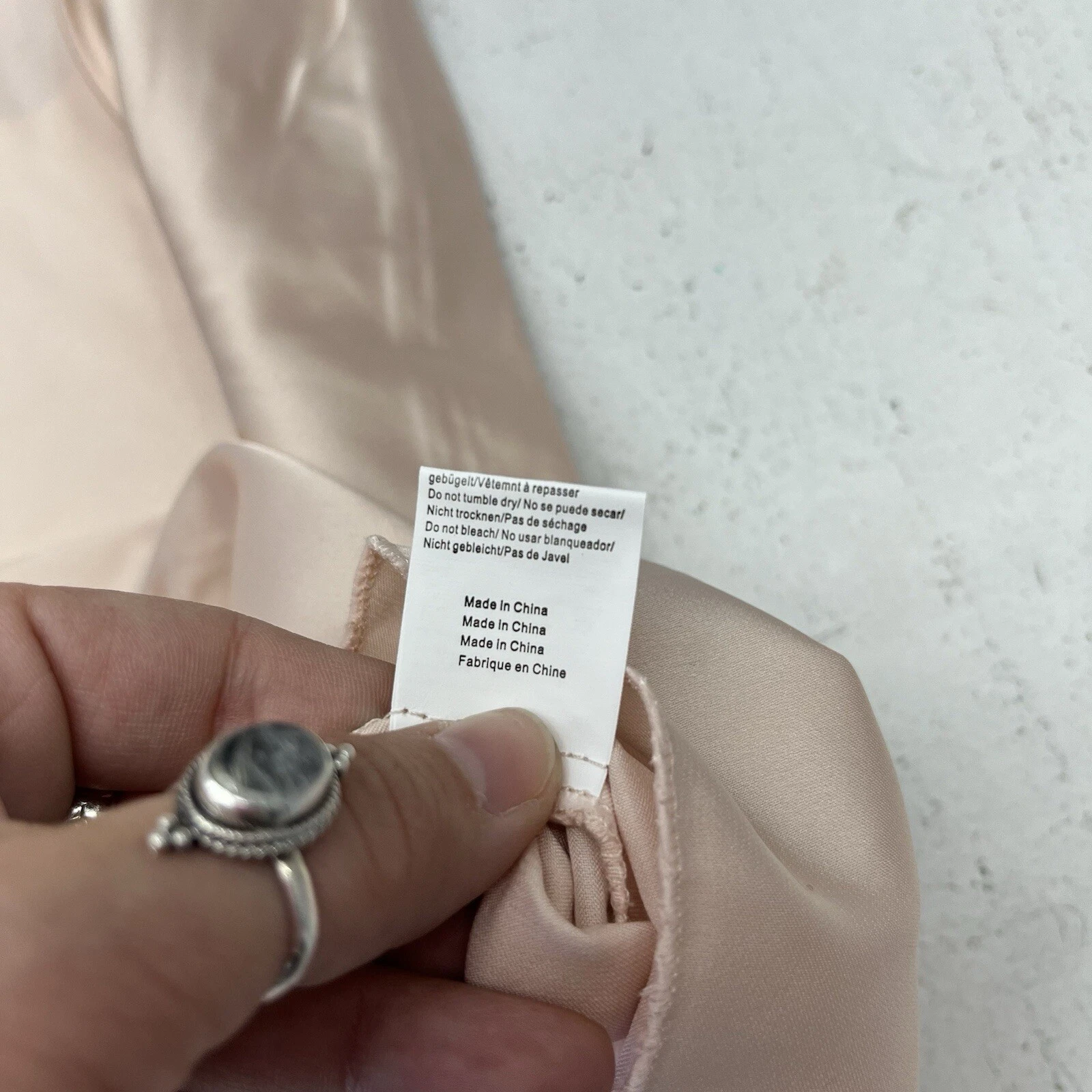 OFF WHITE Abito Avid Love Champagne Tan Lingerie Raso Mini Intimi Donna Taglia Large