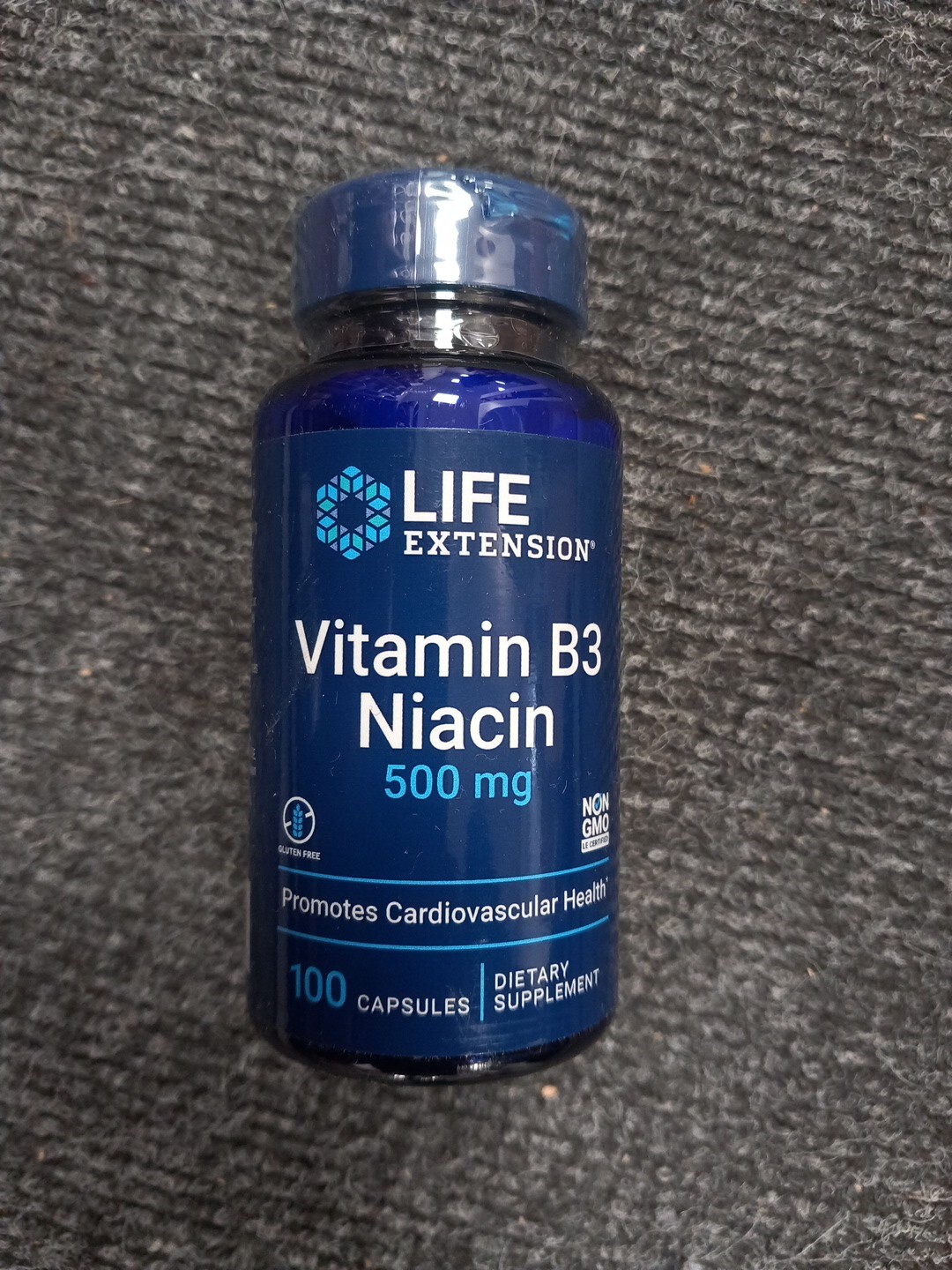 Life Extension, Vitamin B3 Niacin, 500 mg, 100 Caps Healthy Cholesterol