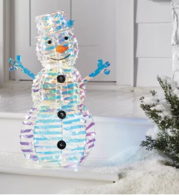 26'' Target Wondershop LED Iridescent Snowman Christmas Novelty Sculpture Light