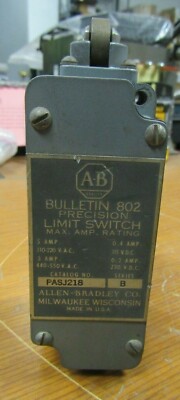   NEW ALLEN BRADLEY PASJ218 LIMIT SWITCH ROLLER HEAD 600 VAC 5 AMP