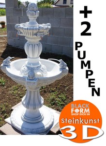 Brunnen Springbrunnen Gartenbrunnen Froschbrunnen mit Pumpen BLACKFORM