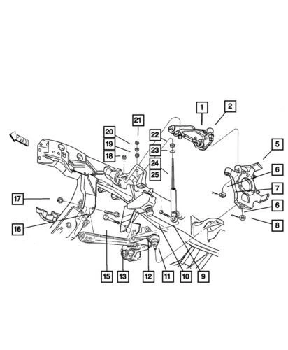 Braço de controle inferior genuíno Mopar 2001-2004 Dodge Durango junta esférica 52106222AA - Imagem 4 de 4