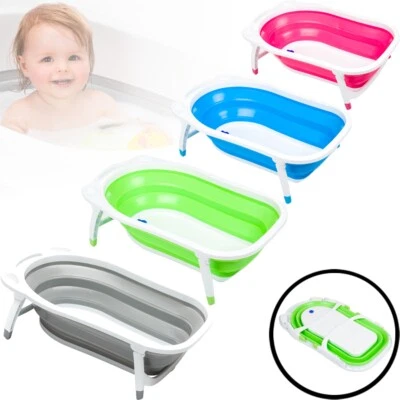 FILLIKID Baby Badewanne 0+ FALTBAR mit Stöpsel Babywanne Wanne Reisebadewanne