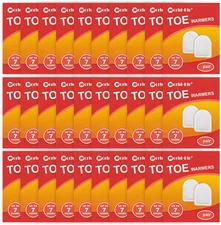 Toe Warmers Adhesive 10/20/30/40 Pairs - Long Lasting Safe Natural Odorless Air 
