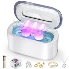 Ultrasonic Jewelry Cleaner- 48kHz 640ML Portable Professional- Jewelry Cleaner