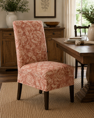 Pottery Barn Alessandra Floral Linen Blend Chair Covers (set of 4)