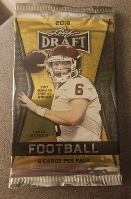 2018 Leaf Draft Football Pack Sealed 