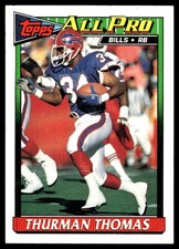 Thurman Thomas 1991 Topps #52 Buffalo Bills NFL READ FREE SHIPPING AutographDen