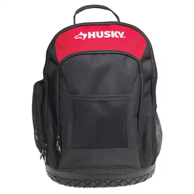 #ad HUSKY 16quot; Tool Backpack Heavy Duty 19 Pocket Tool Work Bag Waterproof Base $34.07