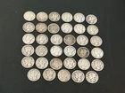 35  Mercury dimes,  various dates, circulated, 90% Silver