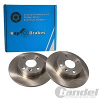 2X RAP Brakes Bremsscheiben 240Mm Voll Hinten Passend FüR Opel Combo Corsa Tigra