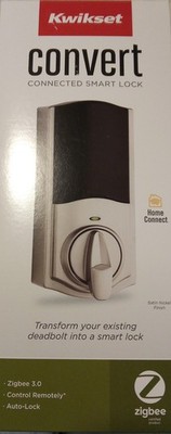 Kwikset Convert: Smart Lock Satin Nickel Zigbee 3.0 Home Connect never used