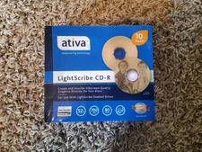Ativa Lightscribe CD-R Recordable Media 52x 700mb 80 min 10-pack NEW & SEALED