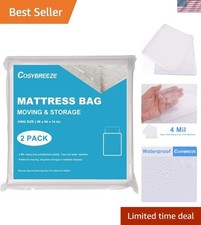 4 Mil Thick Heavy Duty Waterproof Mattress Storage Bags - King Size 2 Pack