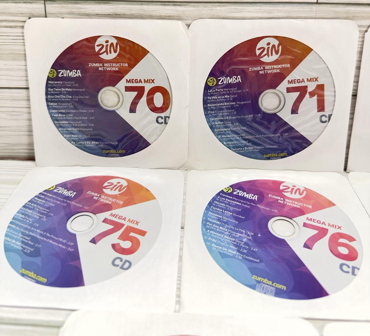 Lot of 8 Zumba Fitness ZIN CD Instructor MegaMix #70 - 87 Lot of 8 Zumba Fitness ZIN CD Instructor MegaMix #70 - 87