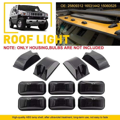 TOTMOX 14 Pack Hummer H2 Cab Roof Lamps Compatible With 2003-2009 Hummer H2 And H2 SUT Top Clearance Led Side Marker Light Kit Front Rear Amber Red Cab Roof L