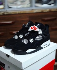 Men's Jordan 4'White Thunder' Retro Basketball Shoes Mid Top FQ8138-001 Size7-13