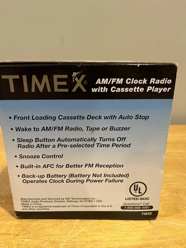 Timex Clock Radio Cassette Player T383S Am/fm Alarm NOS Vintage - Image 3 of 4