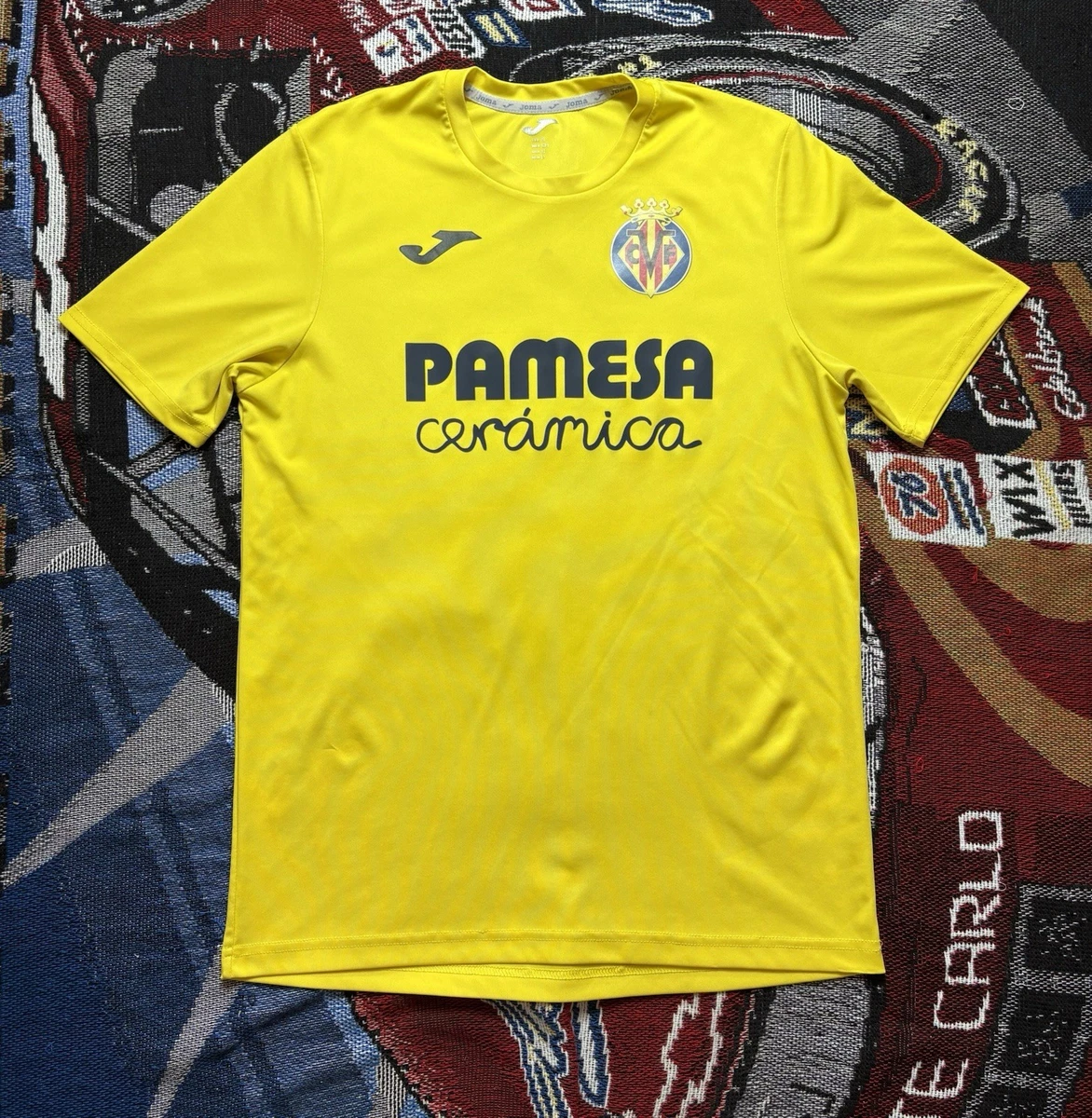 Maillot Villarreal CF Pré-saison 2019-20 - Porté Par Mario Gaspar, Taille L, Marque Joma, état Excellent - Collector Football