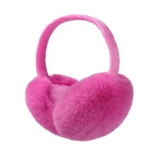 Ear Muffs for Winter Women, Foldable Fluffy Fur Earmuffs Ear Warmers Rose Red