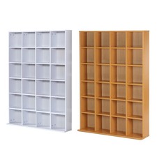 HOMCOM Mobile Libreria Porta CD con 24 Scompartimenti Regolabili