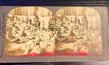 Hospital Established in Church Stereoview Keystone View Company Early 1900s