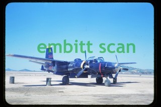 Original Slide USAF Douglas B 26C Invader at Kimpo Air Base 1950 Korean War