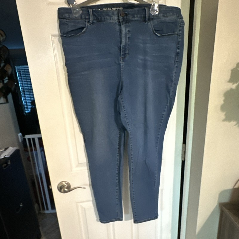 Talbots Plus 20W Medium Wash Blue Denim Jegging Jeans Stretch High rise
