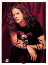 Jason Newsted Metallica Signed Magazine Photo 81/2 x 11 Beckett Authenticated