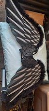 Adult Size Angel Wings Black  Silver