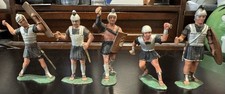Vintage Toy Lot Of 5 Rare Roman Soldier Figures
