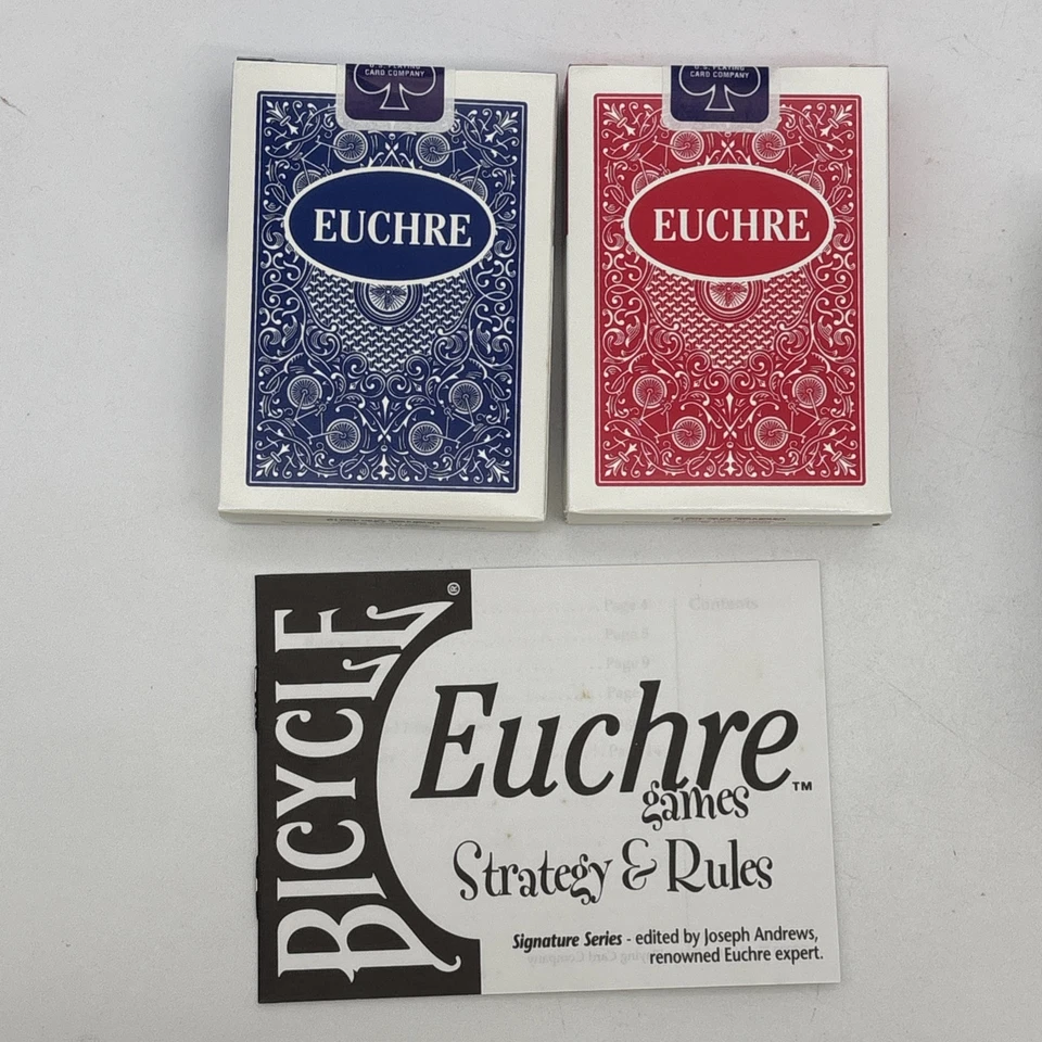 Bicycle Euchre Games Card Game Open Box Sealed Double Decks Unused Cards - Image 3 of 4