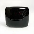 Vintage Gardenhouse by Haeger Pottery Pillow Vase Planter 5.5” Black Square USA