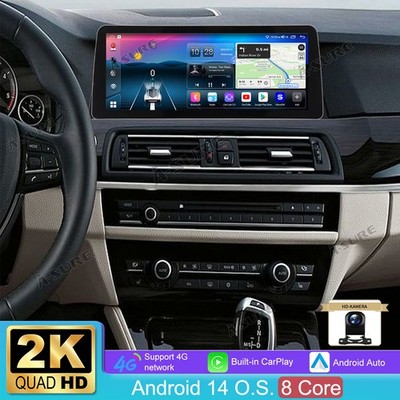 12.3'' 2K 4+64G Android 15 Autoradio Navi Kam für BMW 5er F10/F11/F07 CIC 2010-12