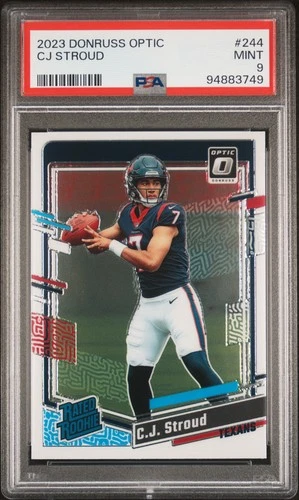 2023 PANINI DONRUSS OPTIC #244 CJ STROUD ROOKIE RC PSA 9