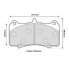 Ferodo DS2500 Race Rally Brake Pads For AP Racing CP8520 CP8521 CP8522 Caliper
