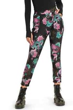 BlackMilk Dragon Bouquet Cuffed Pants Size Medium M