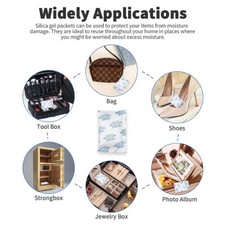 100 Bustine Di Gel Di Silice Essiccante | 2g L'una | Grado Alimentare | Anti-Umidit&agrave; Per Cibo E Oggetti
