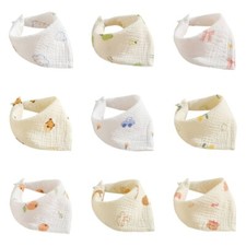 Cotton Bibs Toddler Drooling Apron Baby Burp Cloth Ultraabsorbent Feeding Bibs