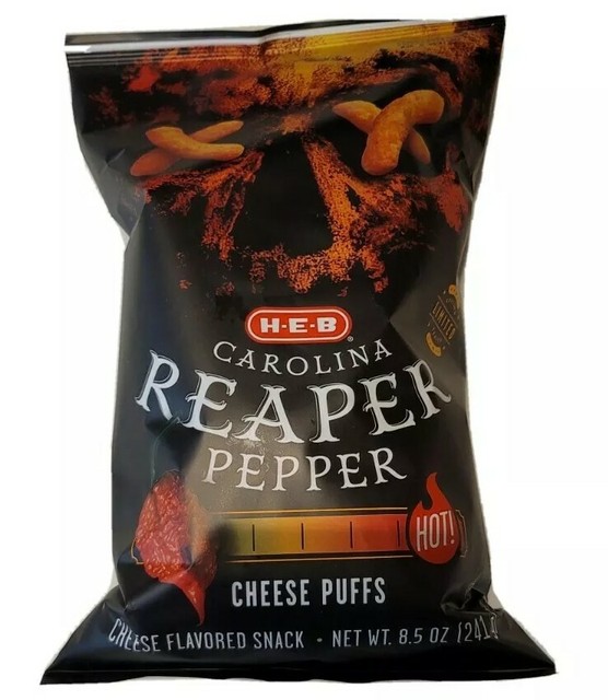 HEB Carolina Reaper Pepper Cheese Puffslimited Edition Texas for sale